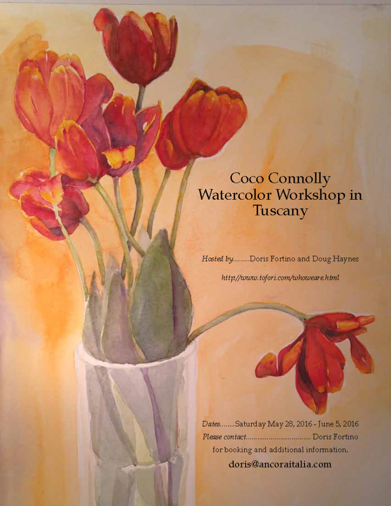 Watercolor workshop in Tuscany May_2016 with Coco Connolly